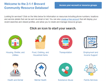 Tablet Screenshot of 211brevard.bowmansystems.com